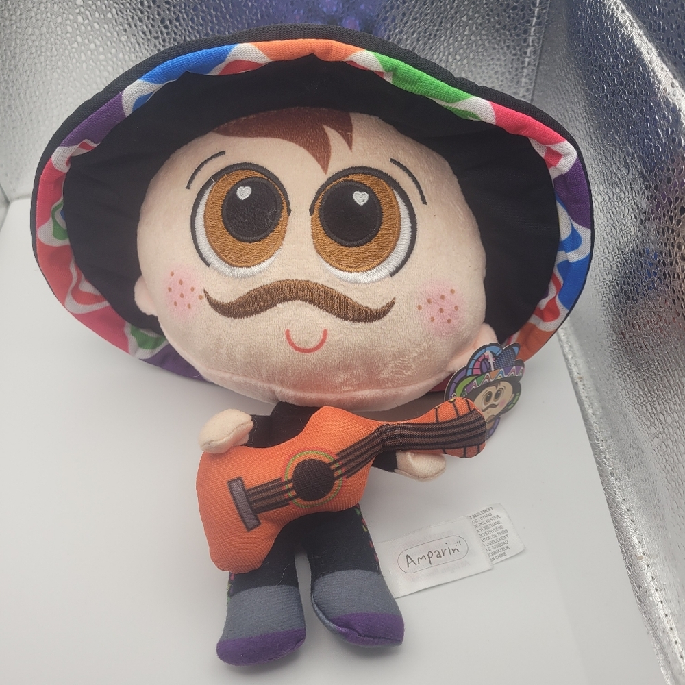 Amparin Fiesta Plush Mariachi Plush Doll 11” Tall Embroidered Face